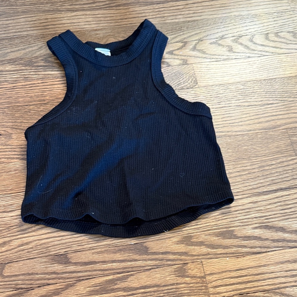 Suzette Black Ribbed Top Size M/L
